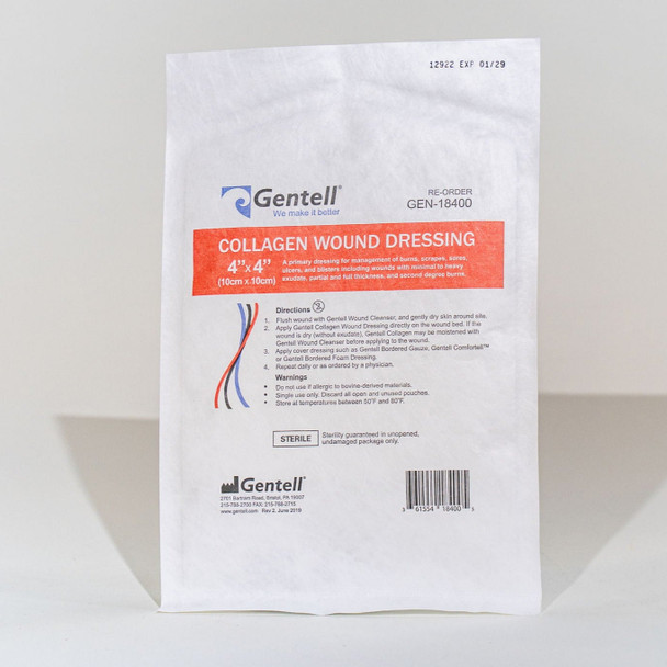 Gentell Collagen Wound Dressings – 2 in x 2 in to 4 in x 4 in Sizes, Boxes of 30, For Advanced Wound Care