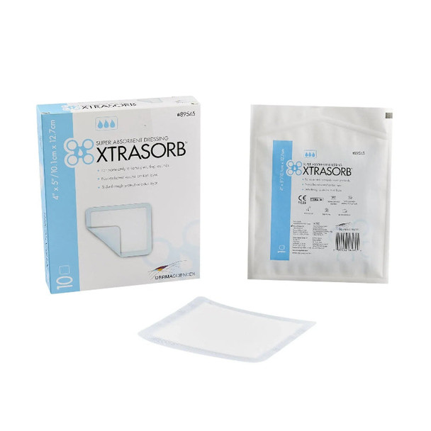 Gentell Xtrasorb Sterile Dressings – 3 in x 3 in to 6 in x 9 in Sizes, Boxes of 5 or 10, Sterile