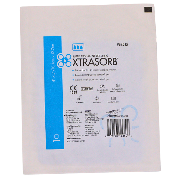 Gentell Xtrasorb Sterile Dressings – 3 in x 3 in to 6 in x 9 in Sizes, Boxes of 5 or 10, Sterile