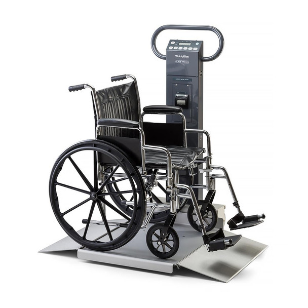 Scale-Tronix Wheelchair Scale – 880 lb Capacity, Low Ramp & Tri-Function Use for Seated and Standing Patients