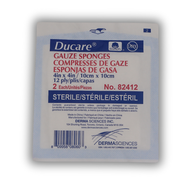 Gentell Ducare Gauze Sponge – 2 in x 2 in to 8 in x 4 in Sizes, Boxes of 10 or 20 or 24, Sterile