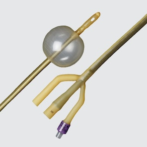 Bard Medical Lubricath 3-Way Specialty Hematuria Latex Foley Catheter, Long Round Tip – Opposing Drainage Eyes
