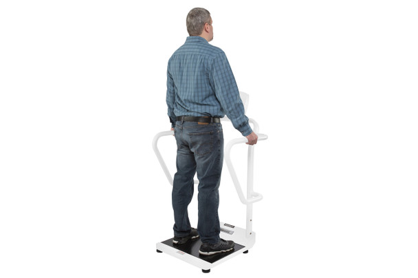 Health O Meter 1100KL Digital Platform Scale with Extra Wide Handrails – 1000 lb Capacity, EMR Connectivity