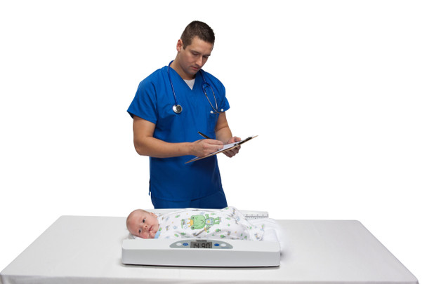 Health O Meter 553KL Digital Pediatric Tray Scale with Extra-Wide Tray – 44 lb Capacity, Professional Series