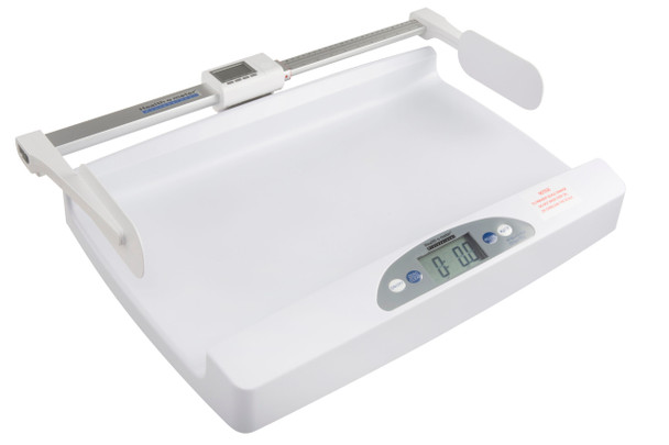 Health O Meter 553KL-EHR Digital Pediatric Scale with Extra-Wide Tray and Digital Height Rod – 44 lb Capacity