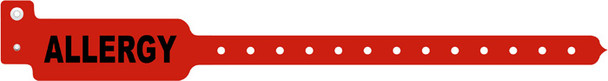 Medical ID Solutions 3100 Series Adult/Pediatric Tri-Laminate Wideface Allergy Alert Wristbands – 1 Color