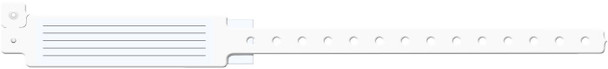 Medical ID Solutions 240 Series Adult Vinyl Wideface Insert Wristbands – One-Time-Use snap closure