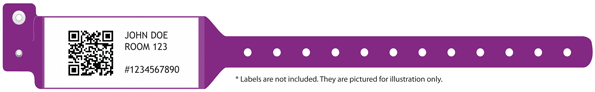 Medical ID Solutions 3180 Series Adult/Pediatric Protective Shield Wristband – One-Time-Use snap closure