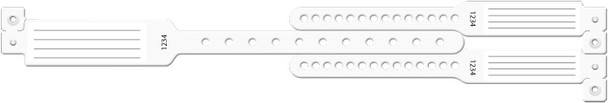 Medical ID Solutions Vinyl Mother/Baby 3-Part Set Insert Wristbands – One-Time-Use snap closure
