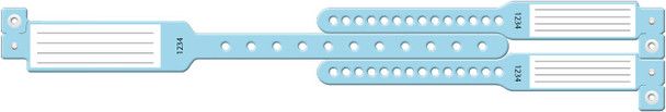 Medical ID Solutions Vinyl Mother/Baby 3-Part Set Insert Wristbands – One-Time-Use snap closure