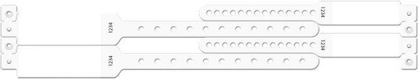 Medical ID Solutions Vinyl Mother/Baby 4-Part Set Imprint Wristbands – One-Time-Use snap closure