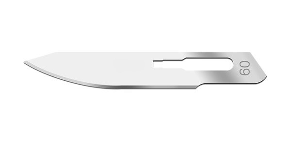 Cincinnati Pathology and Postmortem Blades Size 60, Carbon Steel, Non-Sterile, For Autopsy and Histology Work