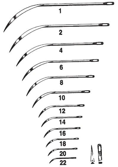 Cincinnati Regular Surgeon Suture Needles, Half Curved Cutting Edge, Stainless Steel, Non-Sterile, 12 Per Pack