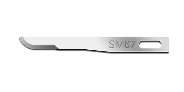 Swann Morton Miniature Surgical Blades Size 67, Sterile, 25 Per Box, For Fine Surgical Work