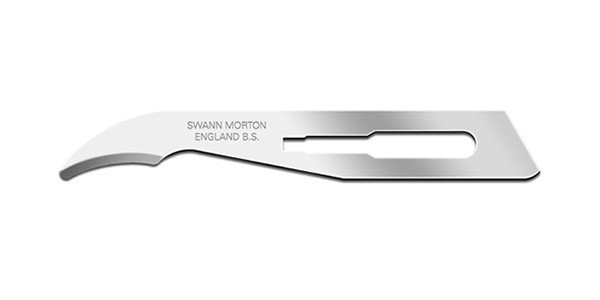 Swann Morton Stitch Cutter Blades, Stainless Steel, Sterile, For Size 3 Handles, 100 Per Box