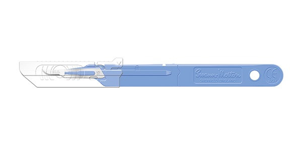 Swann Morton Retracting Guard Safety Scalpels Size 15, Sterile and Non-Sterile, Guarded Blade Design