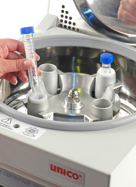 Unico PowerSpin Benchtop Centrifuge – Variable Speed, 60 min. Digital Timer, 4 Place Rotor, 4 x 50mL Capacity