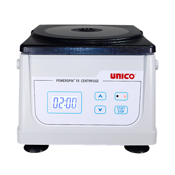 Unico PowerSpin Benchtop Centrifuge – Fixed Speed 3,400 RPM, 8 Place Rotor, 30 min. Timer, 6 x 10mL Capacity