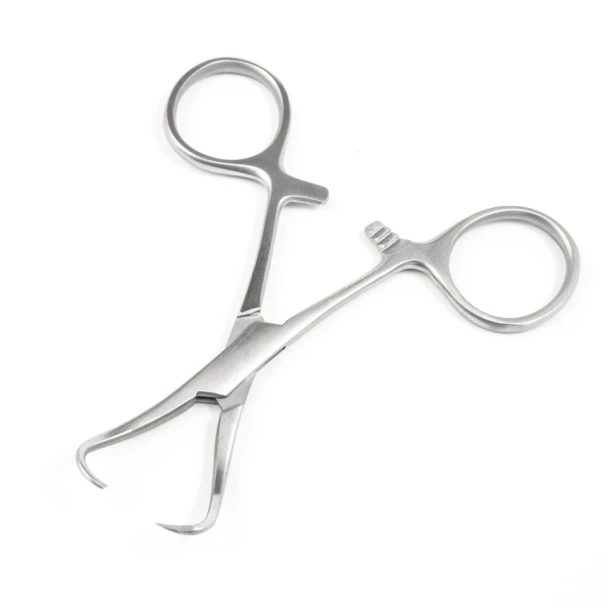Sklar Backhaus Towel Clamp – 3-1/2 in, Curved on flat, Perforating 1x1 prongs, Perforating prongs Edge