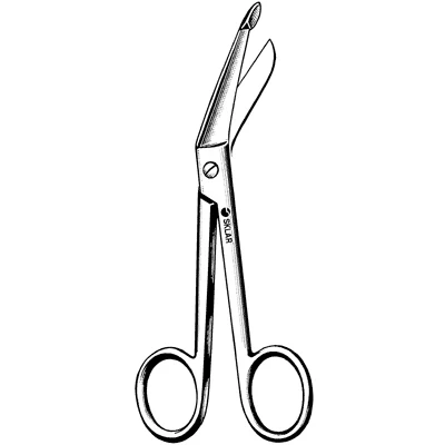 Sklar Lister Bandage Scissors – 5-1/2 in, Angled, Blunt/blunt (b/b), Smooth Edge, Finger rings Handle