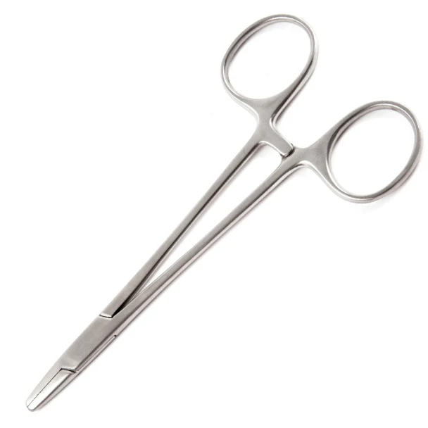 Sklar Derf Needle Holder – 4-3/4 in, Straight, Cross-serrated with groove Edge, Sklar OR Grade
