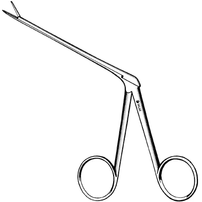 Sklar Micro Alligator Ear Forceps – 3-1/4 in, 7mm Tip, Straight, Serrated Edge, Finger rings Handle