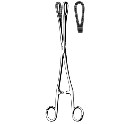 Sklar Rampley Sponge forceps 9-3/4" – Straight, Serrated Edge, Sklar OR Grade, Reusable, For Cardiovascular