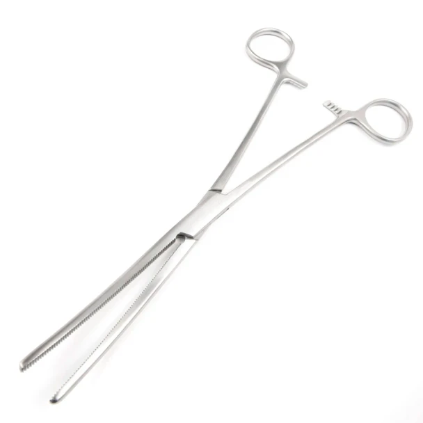 Sklar Rochester-Pean Hemostatic Forceps – 9 in, Curved, Serrated Edge, Finger rings with ratchet Handle
