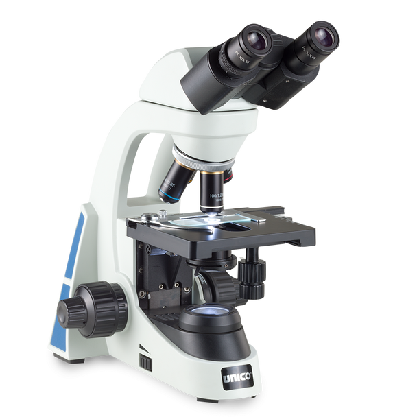 UNICO M280PL Binocular Laboratory Microscope – Plan Achromatic, LED Light, Mechanical Stage
