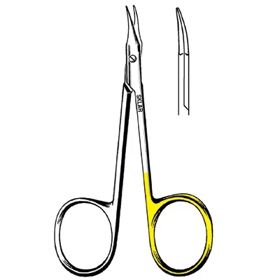 Sklarcut Gradle Scissors – 3-3/4 in, Curved, Sharp/sharp (s/s), 1 standard, 1 micro-serrated Edge