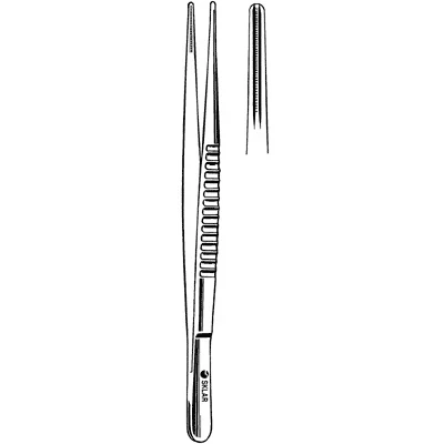 Sklar DeBakey Atraumatic Tissue Forceps – 6-1/4 in, 3.5mm Tip, Straight, 1x2 Teeth, Thumb Handle