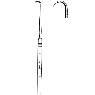 Sklar Tracheal Retractor – 6-1/2 in, Straight, 1 prong sharp, Pointed Edge, Solid flat Handle, Sklar OR Grade