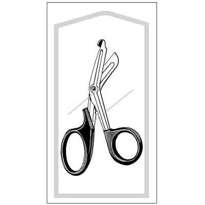 Sklar Econo Sterile Multi-Cut Utility Scissors – 7 in, Black, Angled, Blunt/blunt (b/b), Serrated Edge