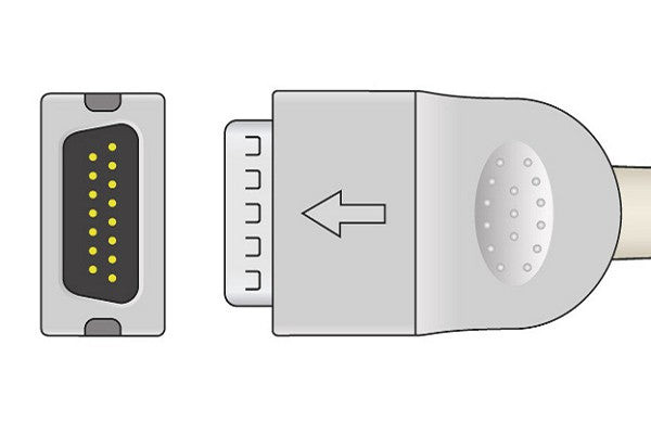 Cables & Sensors Mortara > Burdick Compatible Direct-Connect EKG Cable – 2 Configurations, Fits E350