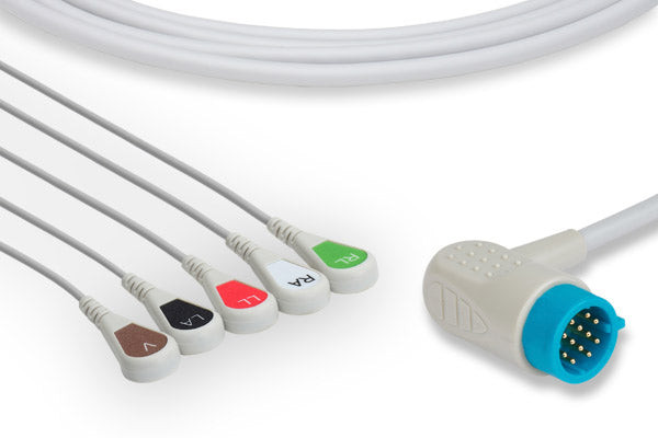 Cables & Sensors Stryker > Medtronic > Physio Control Compatible Direct-Connect ECG Cable – 3 Leads Snap