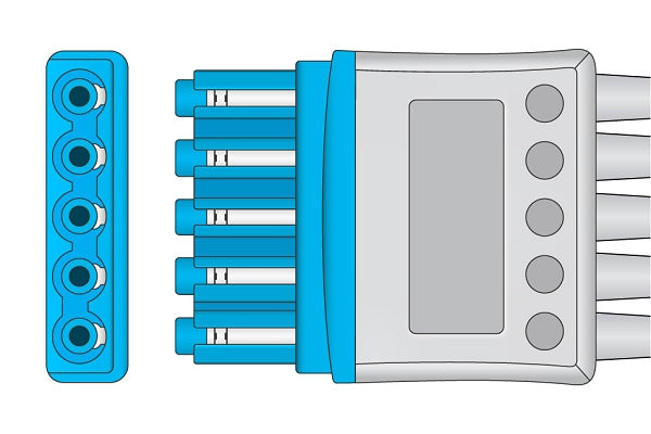 Cables & Sensors Criticare Compatible ECG Leadwire – 3 Leads Snap, For Patient Monitoring, Direct Fit