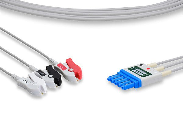 Cables & Sensors Criticare Compatible ECG Leadwire – 3 Leads Snap, For Patient Monitoring, Direct Fit