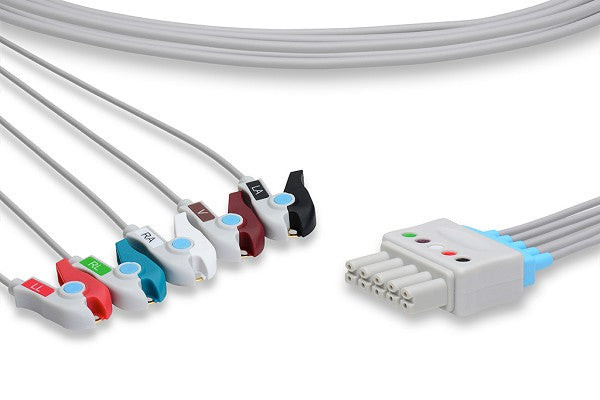 Cables & Sensors Draeger Compatible ECG Leadwire – 2 Configurations, 3 Leads Pinch/Grabber