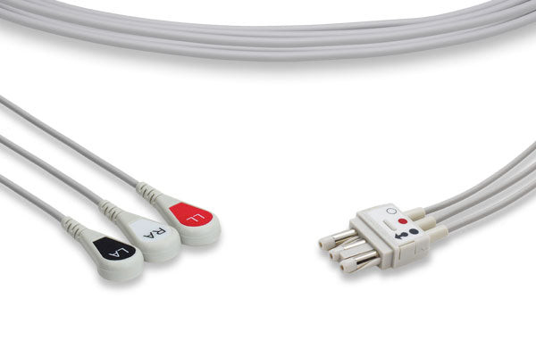 Cables & Sensors Spacelabs Compatible ECG Leadwire – 5 Leads Pinch/Grabber, For Patient Monitoring