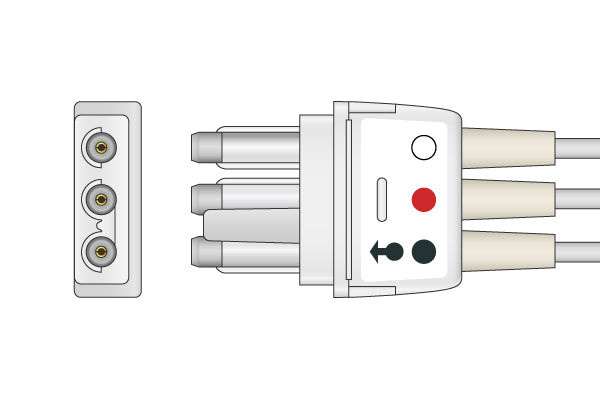 Cables & Sensors Spacelabs Compatible ECG Leadwire – 5 Leads Pinch/Grabber, For Patient Monitoring