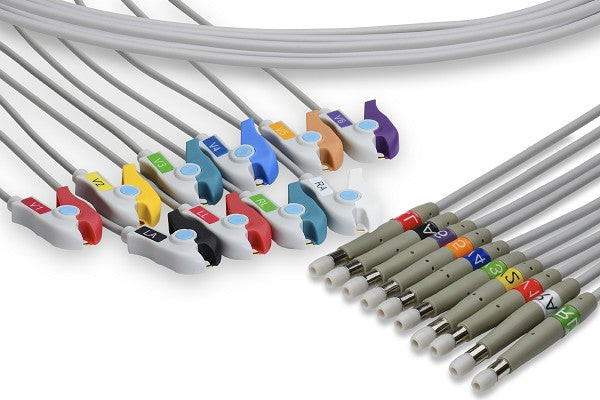 Cables & Sensors Welch Allyn Compatible EKG Leadwire – 2 Configurations, 10 Leads Banana, Fits CP 100