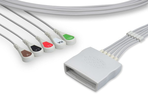 Cables & Sensors Philips Compatible ECG Telemetry Leadwire – 3 Configurations, For Patient Monitoring