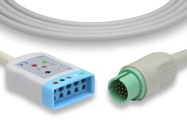 Cables & Sensors Spacelabs Compatible ECG Trunk Cable – 5 Leads, For Patient Monitoring, Direct Fit
