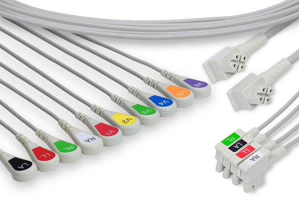 Cables & Sensors Philips Compatible EKG Leadwire 989803151631 – 10 Leads Banana, For Patient Monitoring