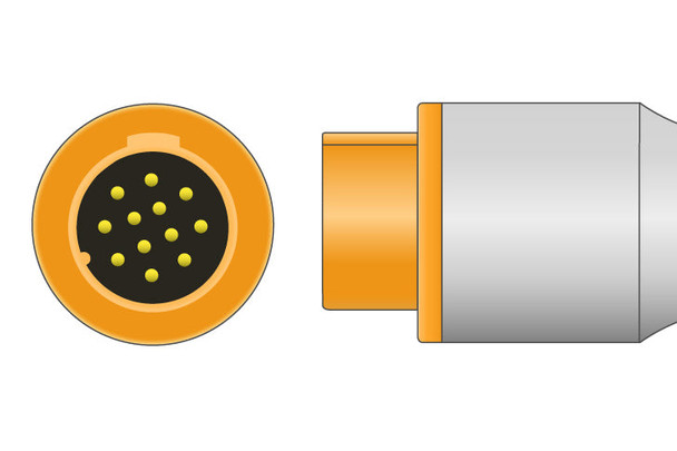 Cables & Sensors Kontron Compatible IBP Adapter Cable – Utah Connector, For Patient Monitoring