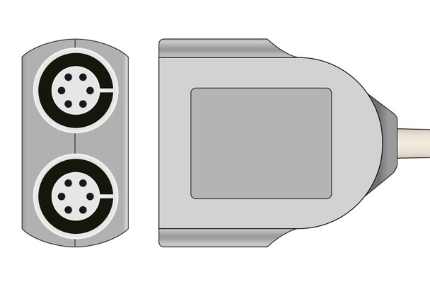 Cables & Sensors Spacelabs Compatible IBP Adapter Cable – Round, 6-Pin Connector, Keyed, Fits Ultraview