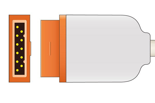 Cables & Sensors GE Healthcare > Marquette Compatible Temperature Adapter – Rectangular Dual Pin Connector