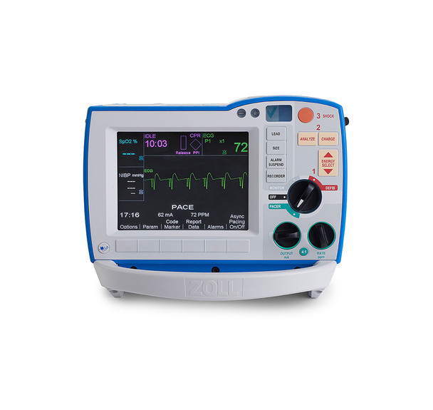 ZOLL R Series ALS Monitor Defibrillator with See-Thru CPR, OneStep Electrodes and Real CPR Help Feedback