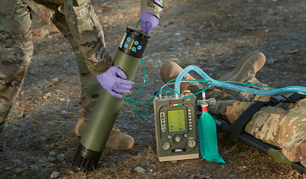 ZOLL EMV+ 731 Series Portable Ventilator for Military and EMS Transport with 10-Hour Battery and Smart Help