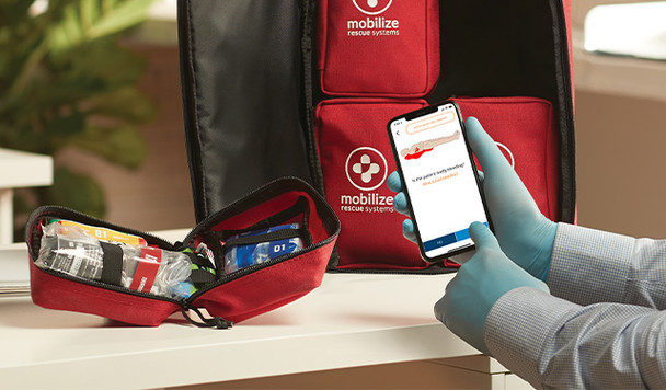 Mobilize Public Access Rescue Station Trauma Kit with Four Bleeding Control Kits for Mass Casualty Response